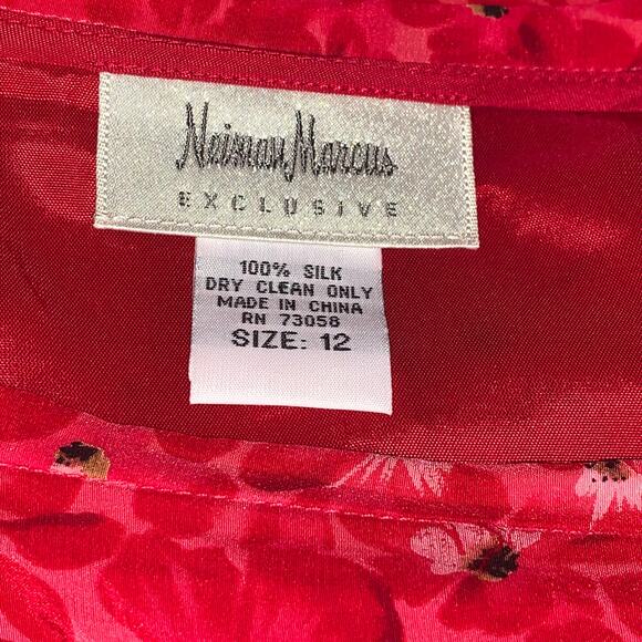Neiman Marcus Red Maxi Pencil Skirt for Cocktail sz 12 - Picture 6 of 8